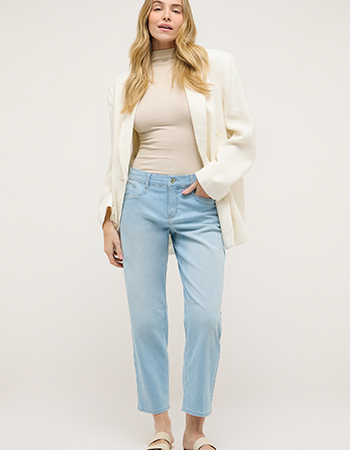 duurzame jeans boven de enkel