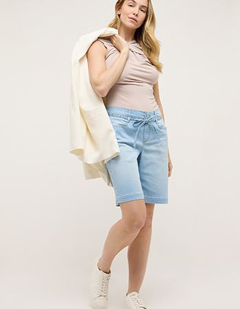 denim bermuda van biologisch katoen