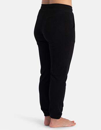 omfortabele zwarte bamboe loungebroek – duurzame mode met een natuurlijke uitstr