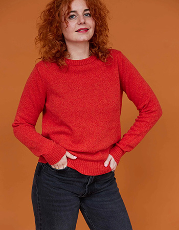 Trui Gerecycled Wol Ritorti Red