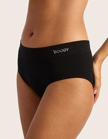 zwarte bamboe slip van boody