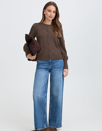 B.Young cardigan met knoopjes en textuurdetail, eerlijk geproduceerd watMooi