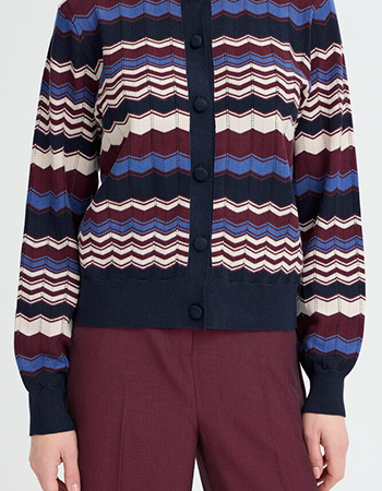 Cardigan B.Young zigzag patroon, tijdloze eyecatcher duurzame garderobe