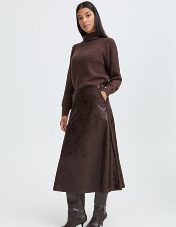 vegan bruine rok 