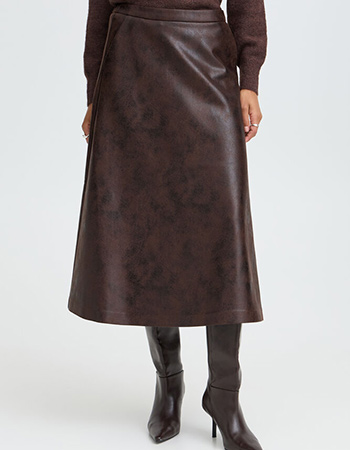 leather look bruin 