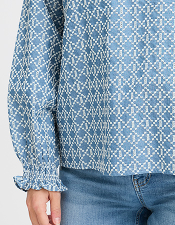 Blouse Pzfenya Medium Blue Denim