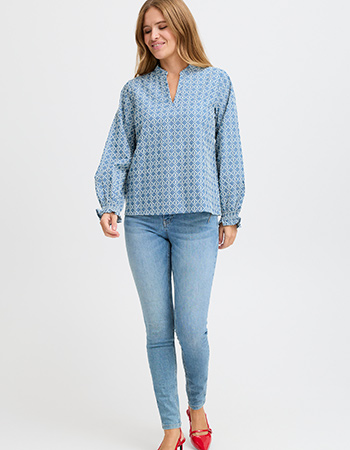 Blouse Pzfenya Medium Blue Denim