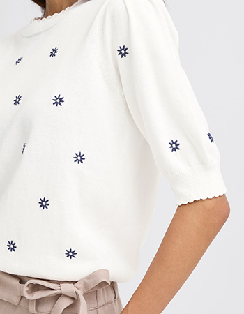 Top Byottoline Flower Marshmallow White