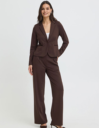 donkerbruine blazer duurzame mode