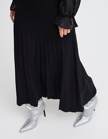 Rok Lang Bymarlin Plisse Zwart