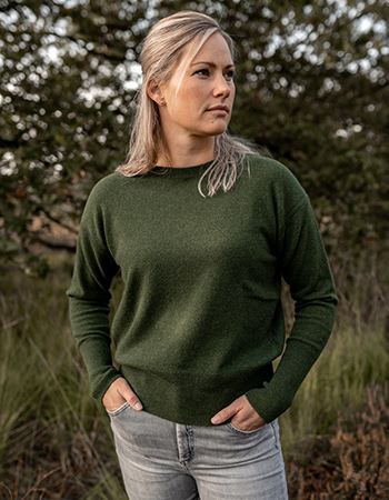 Trui Claudia Merino Wol Green