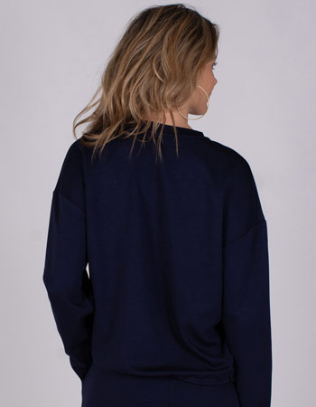 Sweater Manchester Met Koord Navy