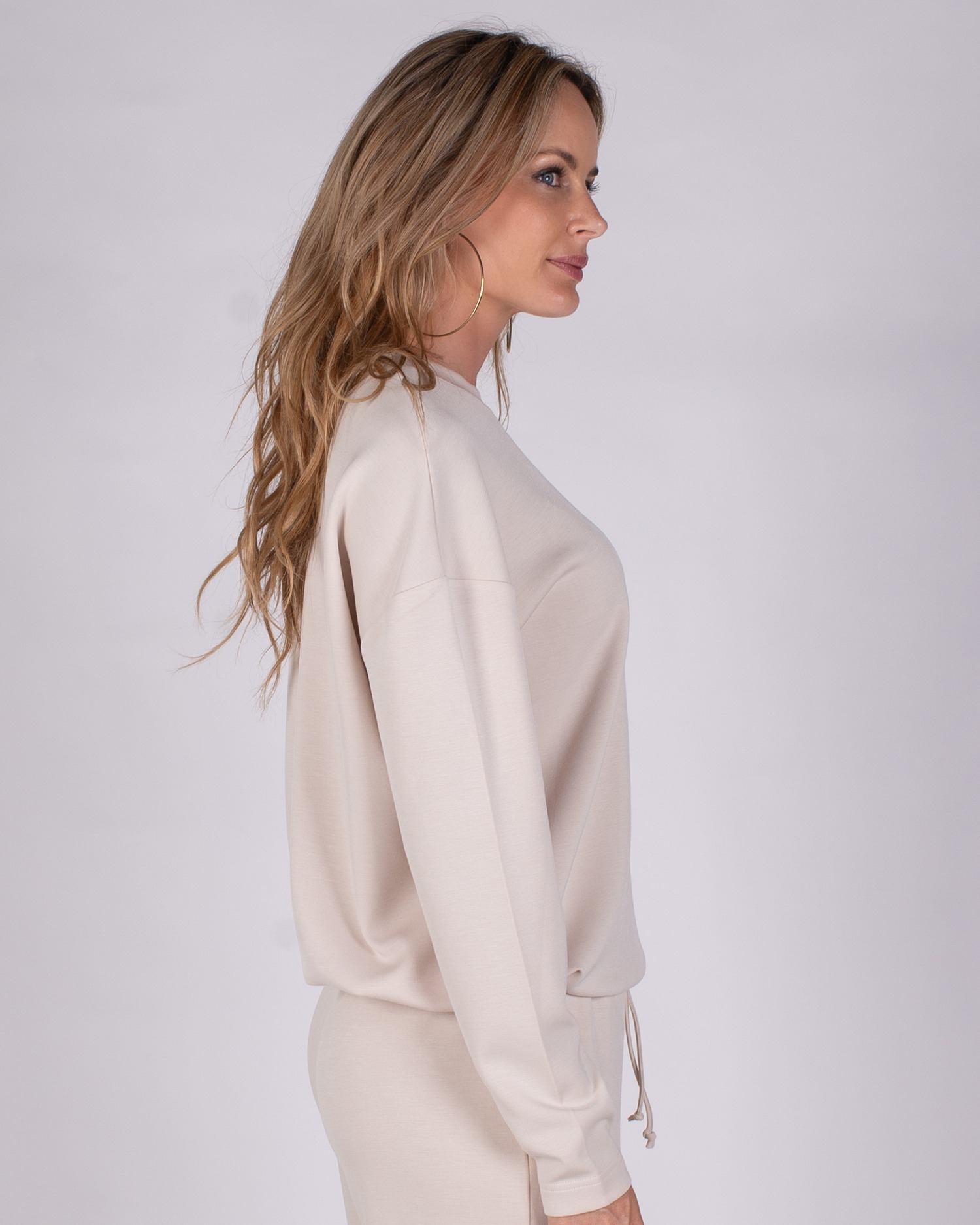 Sweater Manchester met Koord Perfectly Pale