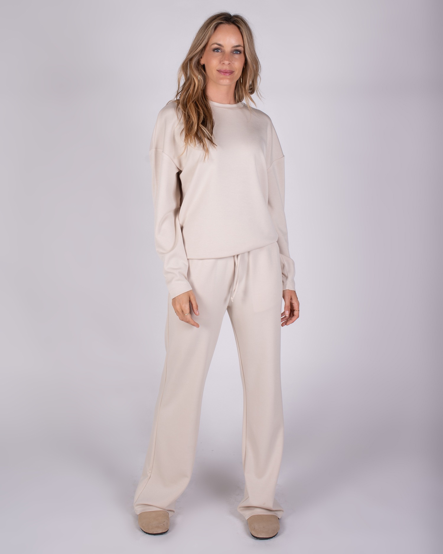 Sweater Manchester met Koord Perfectly Pale