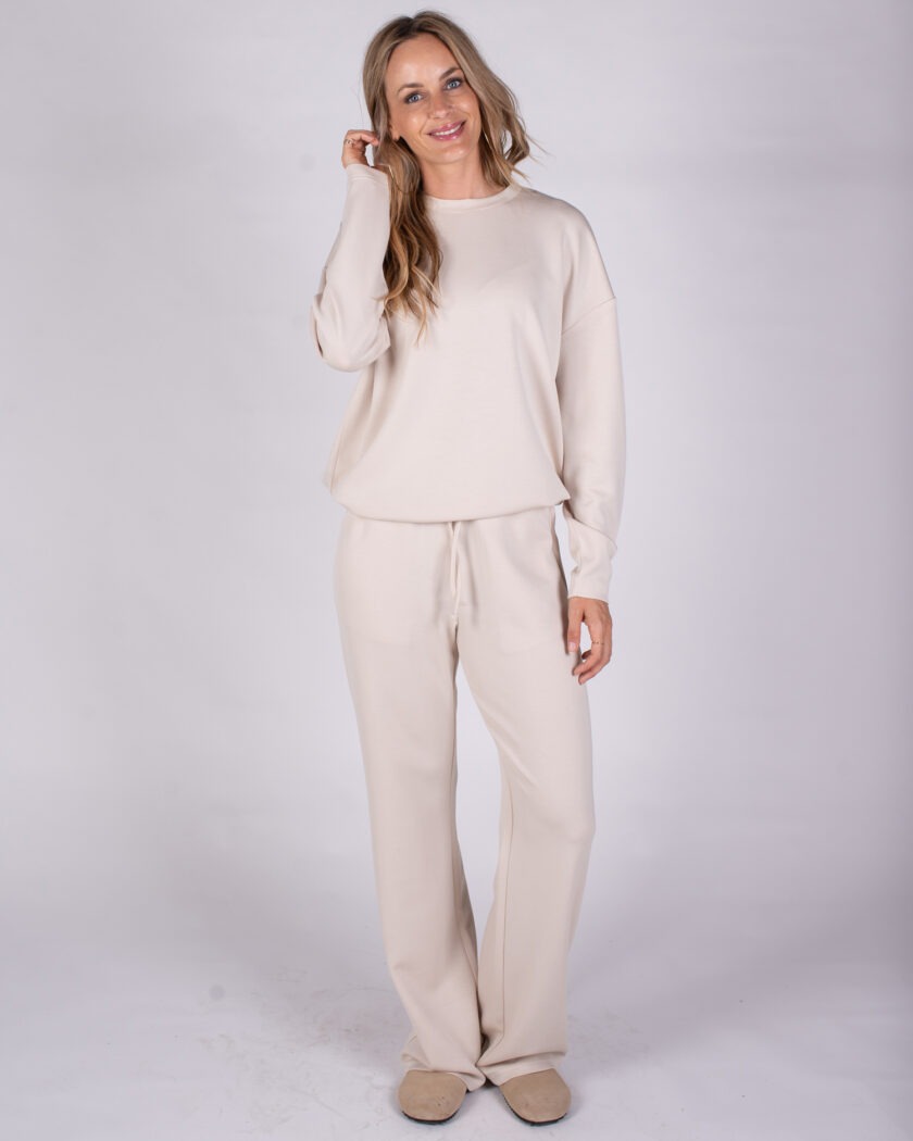 Sweater Manchester met Koord Perfectly Pale