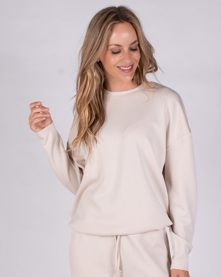 Sweater Manchester met Koord Perfectly Pale