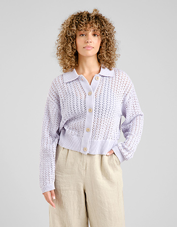 Cardigan Knitted Rosendal Crochet Thistle