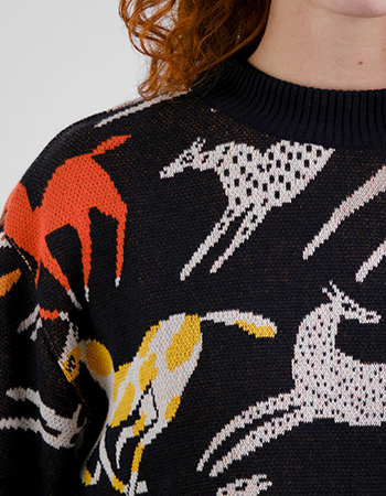 Comfortabele gebreide trui van Dedicated in zachte katoenkwaliteit.