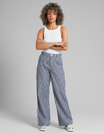 zomerse jeans met witte streep van dedicated