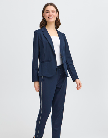 Blazer Nola Grey Sripe Dark Blue