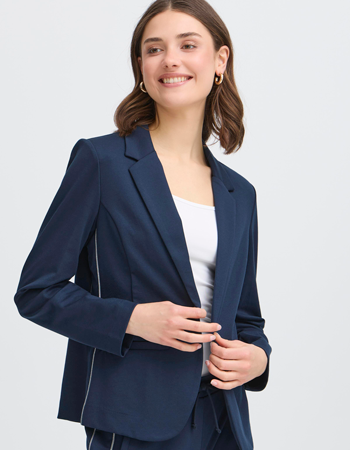 Blazer Nola Grey Sripe Dark Blue