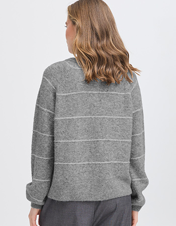 Cardigan Frkendra Asphalt Melange Mix