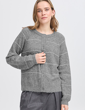 Cardigan Frkendra Asphalt Melange Mix