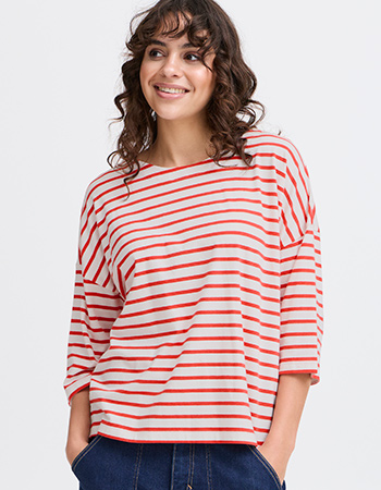 T-shirt Frsiva Poinsettia Stripe Mix