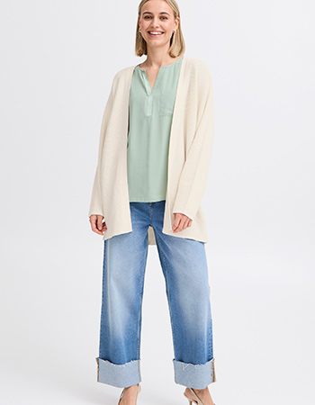 Vest Lang Frinja Whisper White