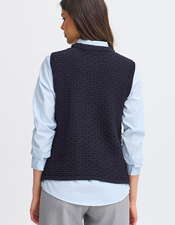 Mouwloos Vest Gebreid Frkenna Night Sky