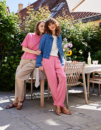 zomerse zandkleurige pantalon