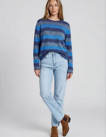duurzame donkerblauwe trui van Fristed by Himalaya clothing