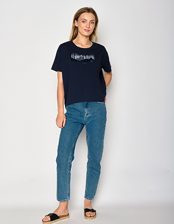 T-shirt Nature Forest Walk Navy