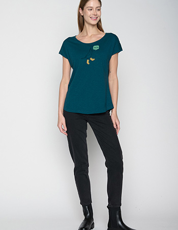 T-shirt Bird Fine Cool Petrol Green