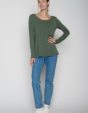 Longsleeve Basic Mind Moos Green