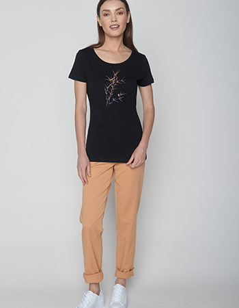 T-shirt Nature Bird Reed Zwart