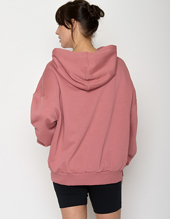 Losvallende dames hoodie van zachte kwaliteit, een fijne garderobebasic.