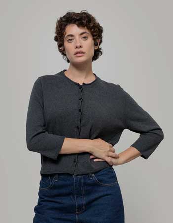 Duurzame Rifò cardigan van biologisch en gerecycled katoen