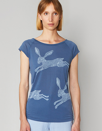 T-shirt Hares Washed Blue