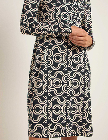 Jurk Wikkel Circle Black
