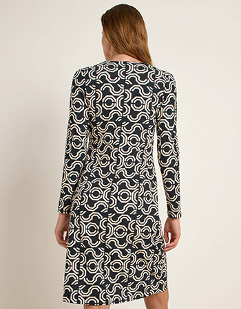 Jurk Wikkel Circle Black
