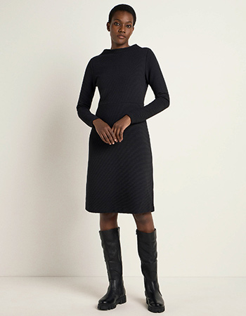 Jurk Esther Rib Zwart