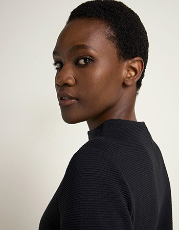 Jurk Esther Rib Zwart