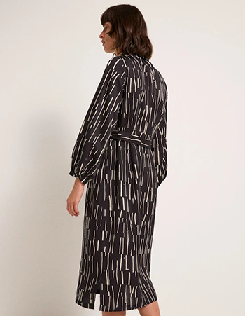 Jurk Wendela Print Irregular Zwart