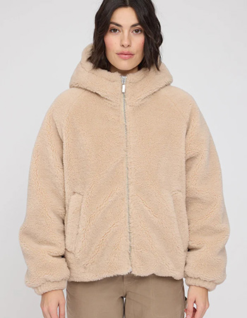 Duurzame teddy coat van MAZINE met moderne, comfortabele pasvorm