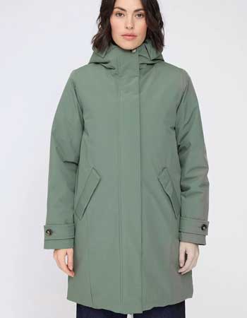 Duurzame parka van MAZINE met capuchon, stijlvol en waterafstotend.