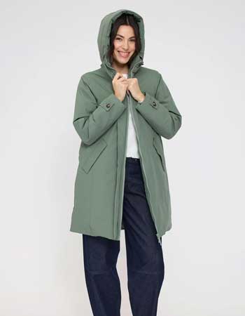 egan parka in groen van MAZINE, duurzaam en heerlijk warm.