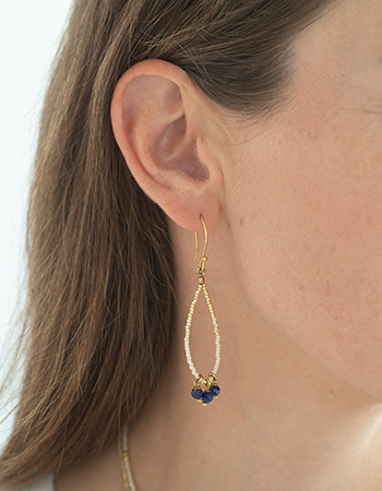 Oorbellen Becoming Lapis Lazuli Gold