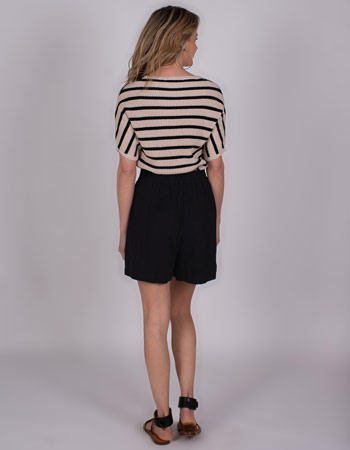 Short Patna Linnen Zwart