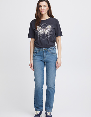 Jeans Kenya High Waist Straight Leg Light Blue